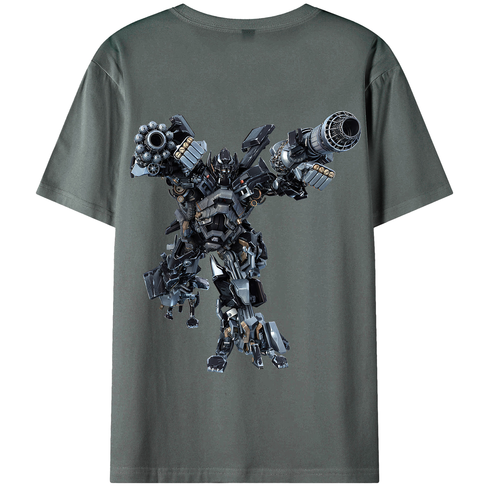 （画像用） Transformers トランスフォーマー 綿100％半袖Tシャツ（背面プリント）